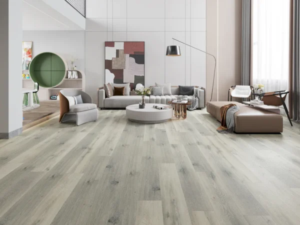 Purelux Floors Jasmine vinyl flooring Ecolux Series installed in a living room